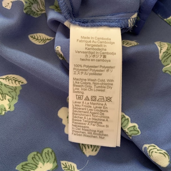 π SALE! NWT J. Crew Factory Floral Blouse with Necktie π - Picture 9 of 10